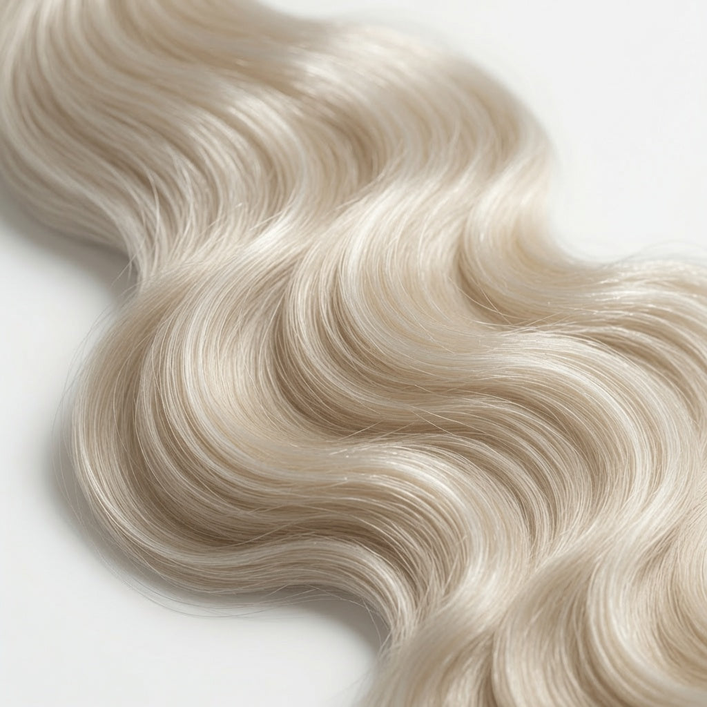 Serova Remy human hair extensions in Platinum Blonde