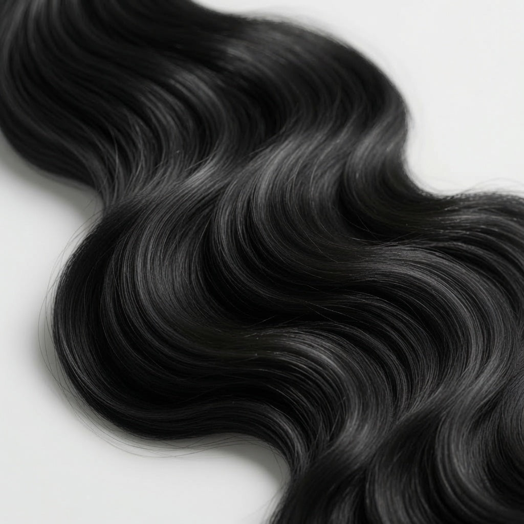 Serova Remy human hair extensions in Jet Black